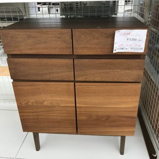 ★ジモティ割あり★ ISSEIKI 収納棚 茶 H85×W71×D38 クリーニング済み KJ1322