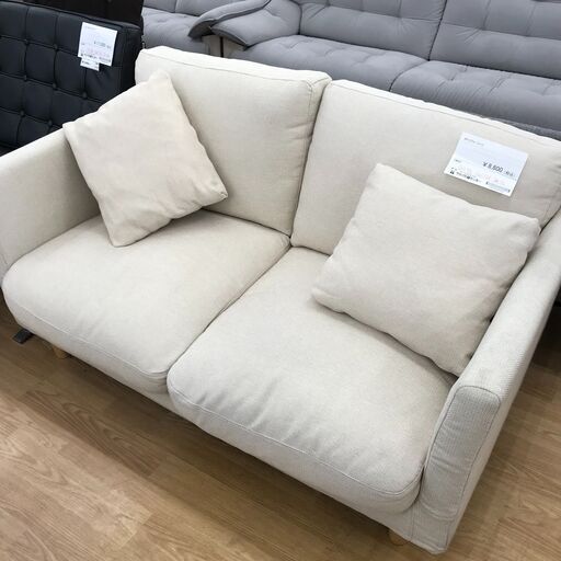 ★ジモティ割あり★ ニトリ 2Pソファ アイボリー H75×W138×D76 クリーニング済み KJ1323