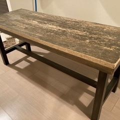【あげます】メイドインUSAの木製ベンチ