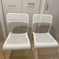 IKEA イケア　白い椅子　ホワイトチェア　2脚