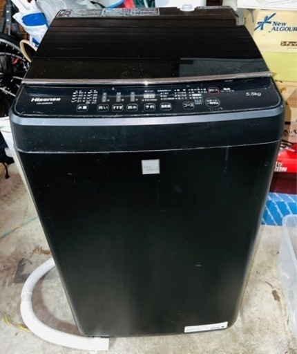 お得☆ハイセンス 5．5kg全自動洗濯機 HW-G55EK マットブラック