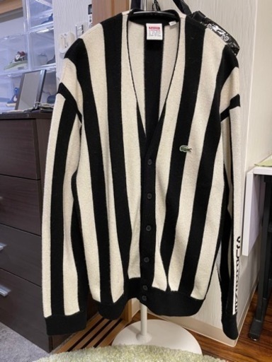 【美品】シュプリーム ✖️ラコステ　コラボ　ウールカーディガン①