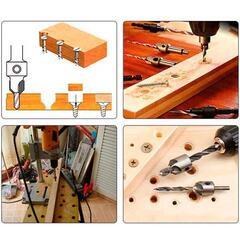 7本セット 面取りカッター HSS 皿穴ドリルビット 皿取り　錐ドリルの画像