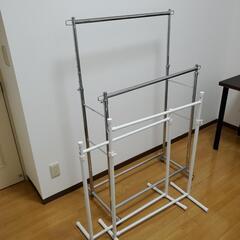 ハンガーラック　二段式　頑丈の画像