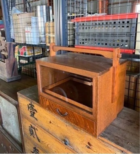珍品！キッチン収納岡持おかもち アンティーク昭和家具レトロ家具