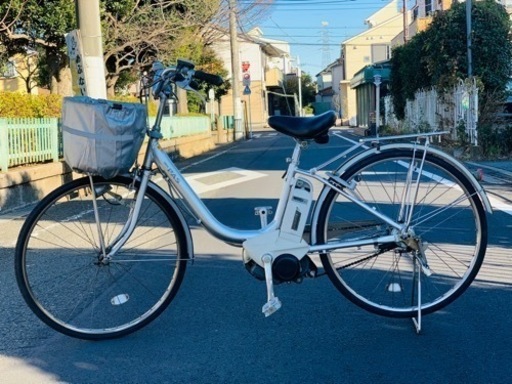 ブリヂストン 電動アシスト自転車 後ろ子乗せ 後輪パンク
