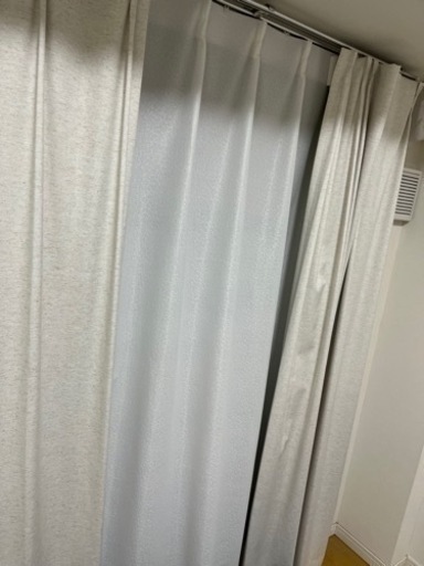 【大阪　引き取り希望】カーテン&レース　大小セット