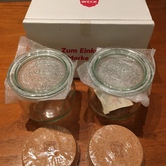 【新品未使用】WECK ガラスのキャニスター2個セット