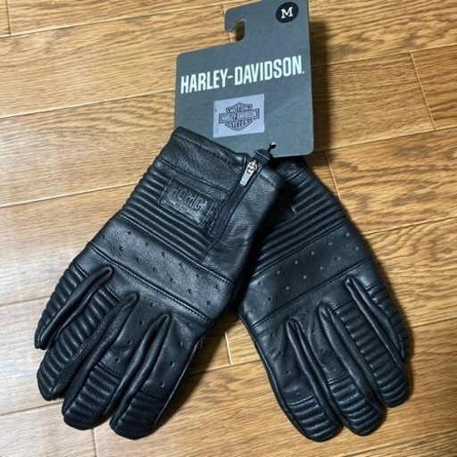 新品　ハーレーダビッドソン　ストーミー•レザーグローブ  バイク用　機能多数