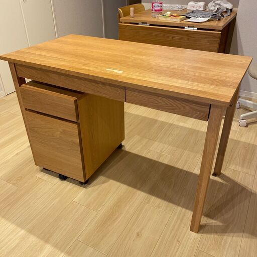 無印良品　学習机　キャビネット付き