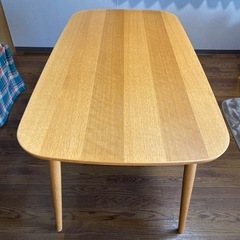 無印良品 オーク材テーブル・丸脚・幅150cm