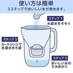 ブリタ 浄水タンク フロー BRITA カートリッジ4個付きの画像