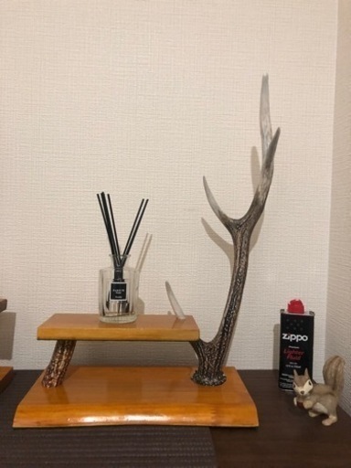 【エゾシカ角】ハンドメイド花台その2