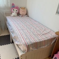 宮付き天然木すのこベッド の画像