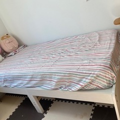 宮付き天然木すのこベッド の画像