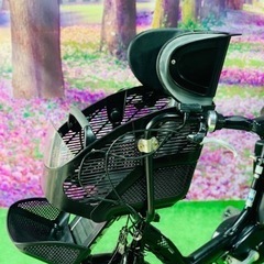 ❺ 4661子供乗せ電動自転車ブリヂストン3人乗り新品20インチ良好バッテリーの画像