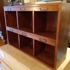 【在庫2台】ヴィンテージ　ウッドシェルフ　コレクション棚　ロッカ...