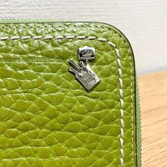 ペレボルサ　PELLE BORSA　L字ファスナー　長財布　レザー　グリーンの画像