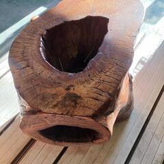 木の置物　衝立　アンティーク　美術品 木の衝立