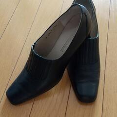パンプス  黒皮 RIZの画像