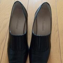 パンプス  黒皮 RIZの画像