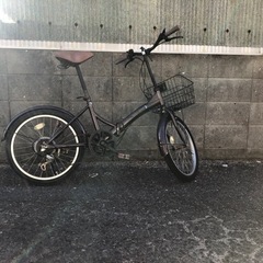 6段変速ギア付き　折りたたみ自転車20インチの画像