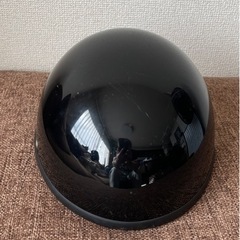 バイク　ハーフヘルメット　ブラックツヤあり