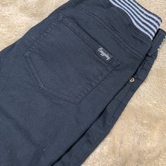 160サイズ ストレッチパンツ黒 の画像