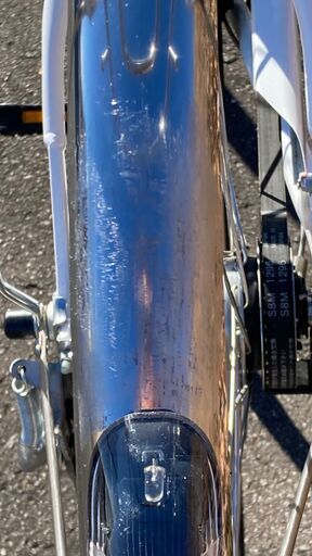 イオンバイク　トップバリュ　アルミフレーム自転車ベルトドライブL-B ホワイト 27型　内装5段変速