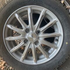 155/65R14　スタッドレスタイヤ・ホイールセット　中古タイヤお安くお譲りいたします。の画像