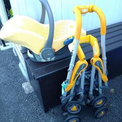 現金決済さらに300円値引き☆コンビ　ベビーシート（チャイルドシート）兼　A型ベビーカーの画像