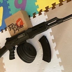 交渉中）電動ガン 東京マルイ AK47ベース カスタム ドラムマガジン付き