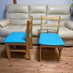 パイン無垢材ダイニングチェア2脚セット jtseの画像