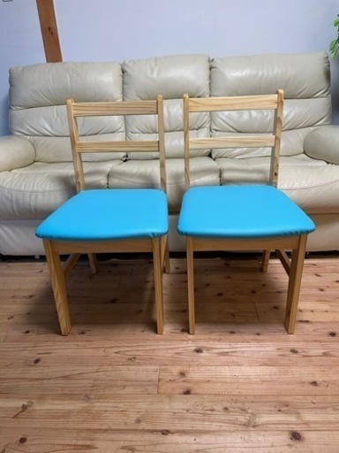 パイン無垢材ダイニングチェア2脚セット jtse