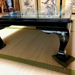 ⚠️近日処分】大型 螺鈿 細工 座卓 テーブル 豪華絢爛 高級 鳳凰図 韓国漆