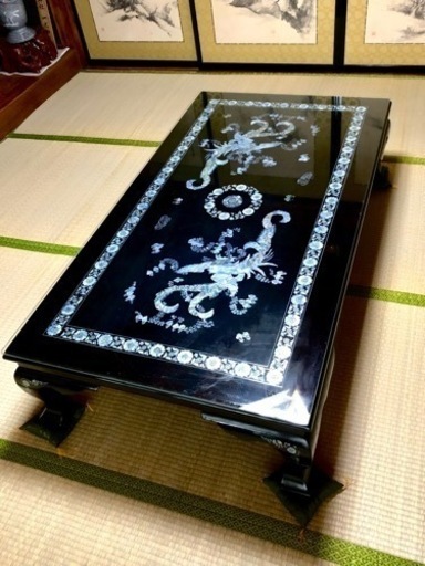 螺鈿細工 テーブル 螺鈿机