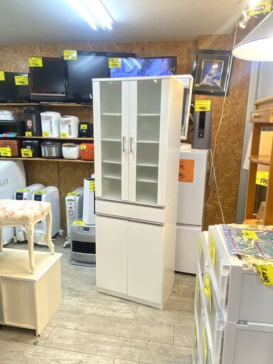 ニトリ 食器棚 幅60cm キャビネット キッチン収納 白 ホワイト★買取帝国 志木店