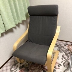 IKEAのポエングチェアダークグレー1脚