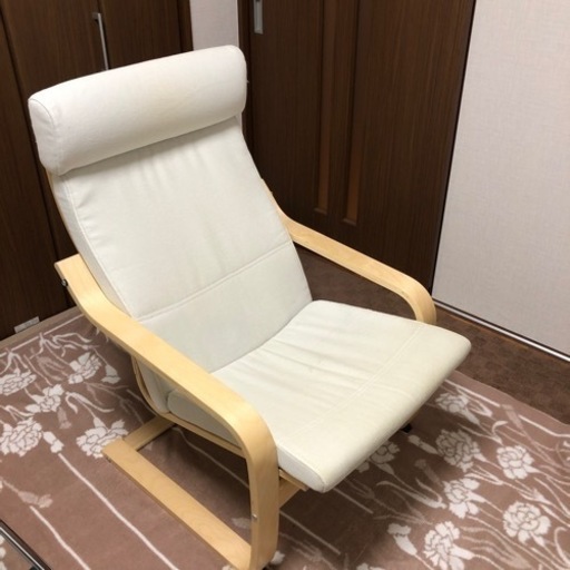 IKEAのポエングチェアホワイト1脚