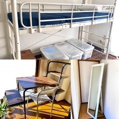 *2/4 まで ロフトベッド+デスク&チェア+ミラー