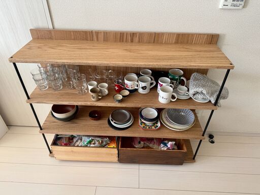 【美品】ニトリ 木製シェルフ