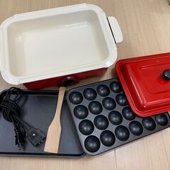 コンパクトホットプレート たこ焼きプレート セラミックの画像