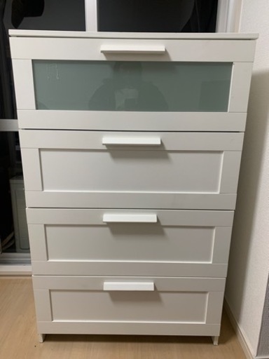 【5500円】IKEA  BRIMNES 4段タンス(チェスト) 白