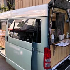 トヨタハイエースキッチンカー移動販売　付属品多数　すぐ営業できます。の画像