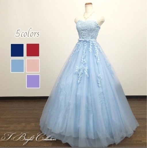 演奏会　発表会　フォーマル　ドレス　9.10.11号　声楽　ピアノ　水色　スワロフスキー　チュール　衣装