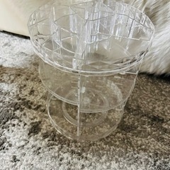 回転式収納クリアラック　