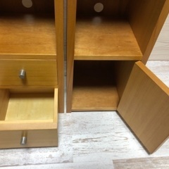 スピーカー収納 ペア棚 木製の画像