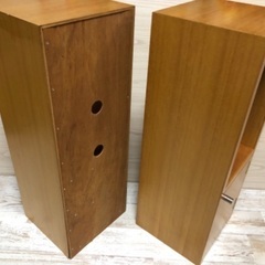 スピーカー収納 ペア棚 木製の画像