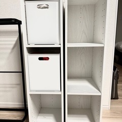 1/30or 1/31限定【美品】収納棚2点+無印収納ケース5つ付き