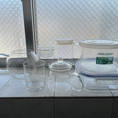 ガラス製品　タッパー